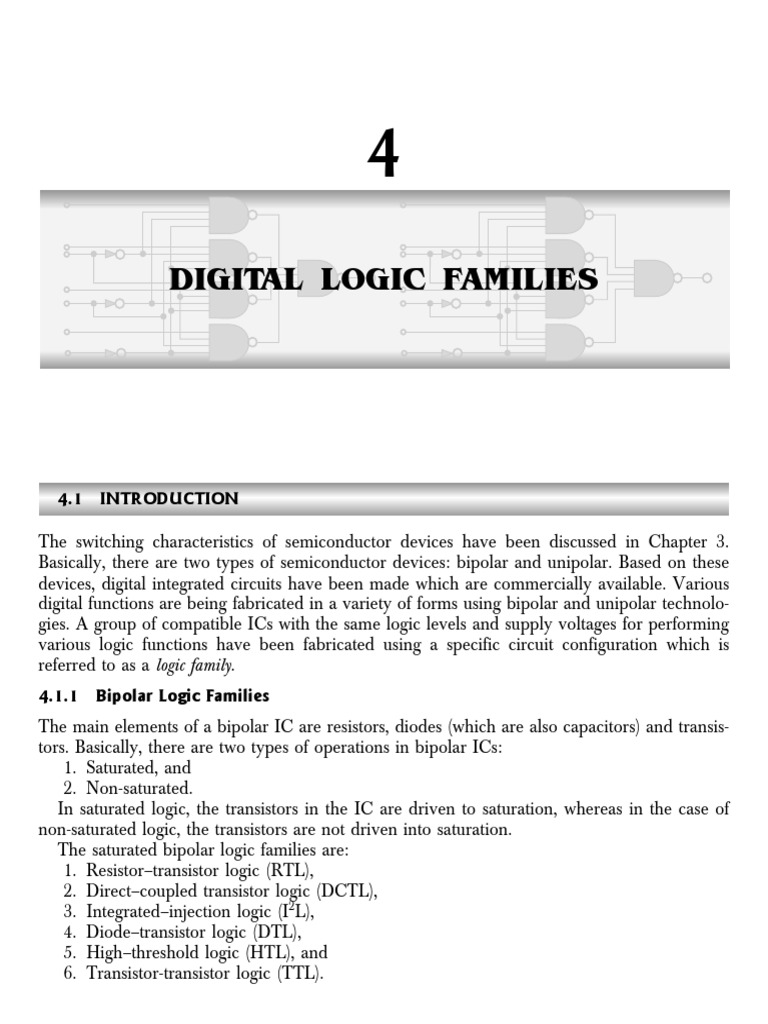 Logic Families PDF Logic Gate Mosfet