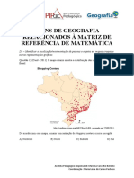 Itens de Geografia Relacionados À Matriz de Referência de Matemática1