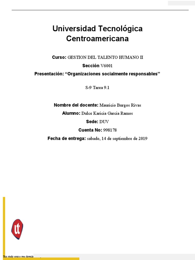 V6001 tarea 9 1 organizaciones socialmente reponsables pdf