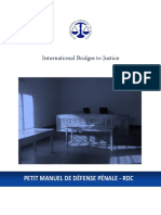 Petit Manuel de Défense Pénale - RDC: International Bridges To Justice