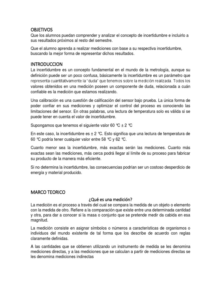 Practica 1 Mediciones - 4-21 | PDF | Medición | Incertidumbre