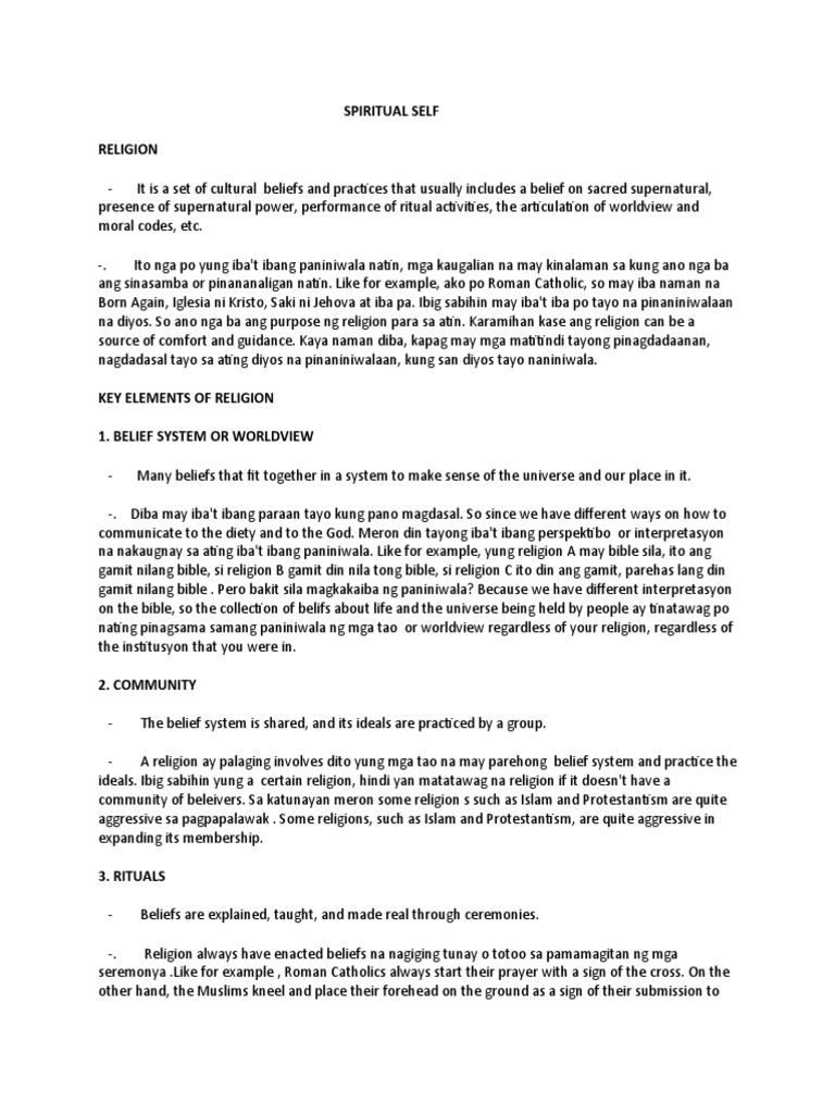 Key Elements and Functions of Religion and Rituals | PDF | Hebrew Bible ...