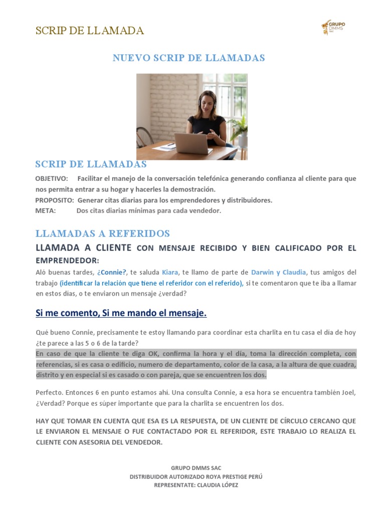 Guía de Script para Llamadas Efectivas | PDF | Charles Darwin