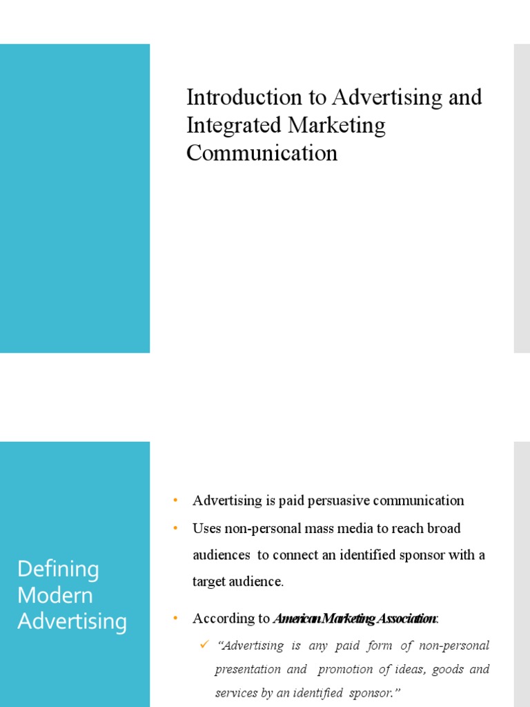 Introduction to Advertising Basics | PDF | Advertising | Marketing