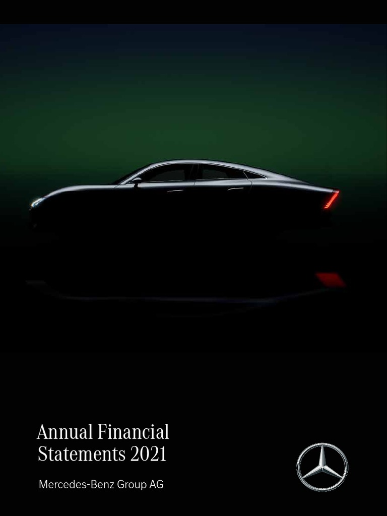 Mercedes Benz Group Ag Annual Financial Statements Entity Ag 2021 PDF
