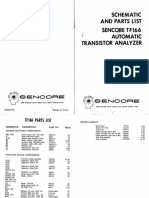 Sencore TF166 Parts List & Schematic