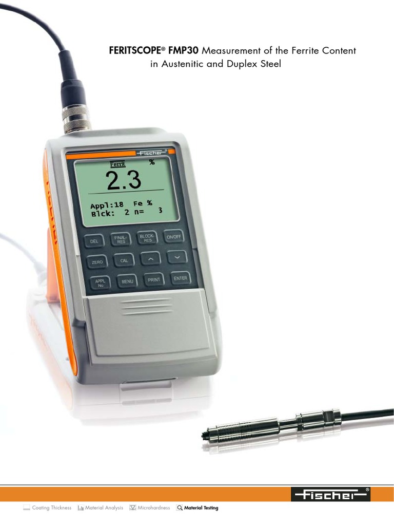 FERITSCOPEFMP30catalogue PDF Calibration Steel