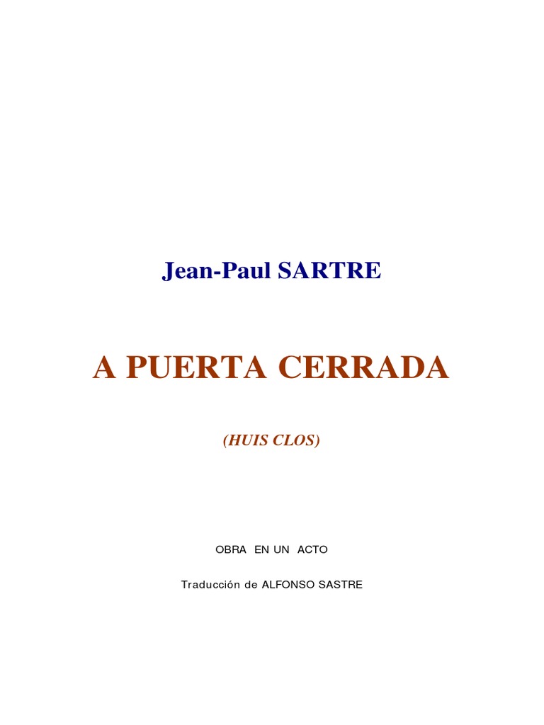 A Puerta Cerrada PDF
