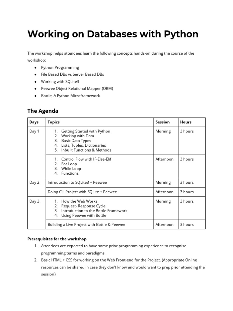 DBMS With Bottle + Python | PDF