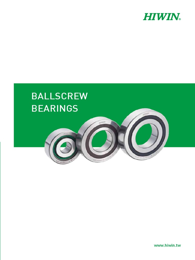 Ballscrew Bearings (E) | PDF | Engineering Tolerance | Bearing (Mechanical)