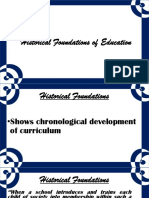 Historical Foundations of Education PDF