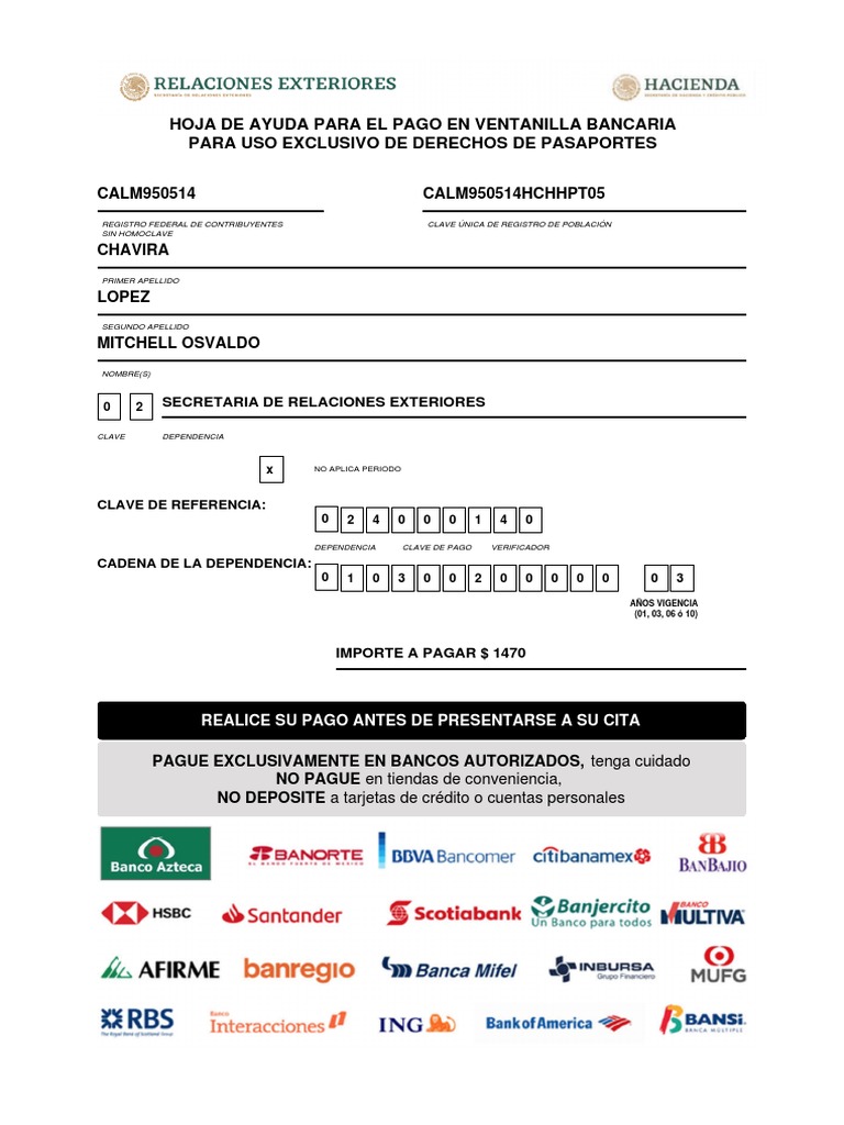 Pa go pasaporte mexicano pdf