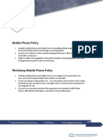 Worksohp Mobile Phone Policy