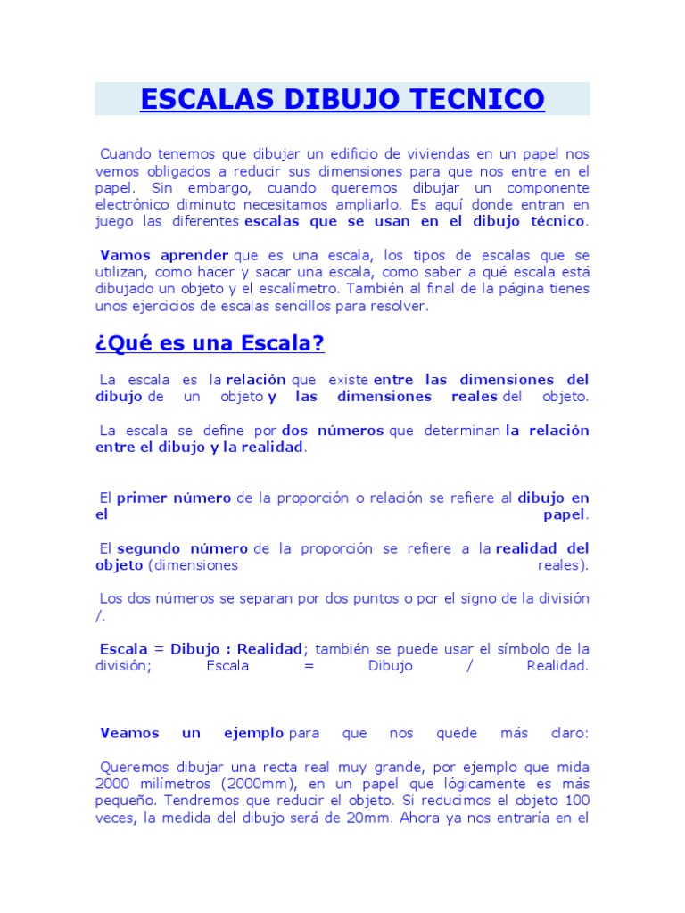 Escalas Dibujo Tecnico | PDF | Geometría | Artesanías, image size:768x1024