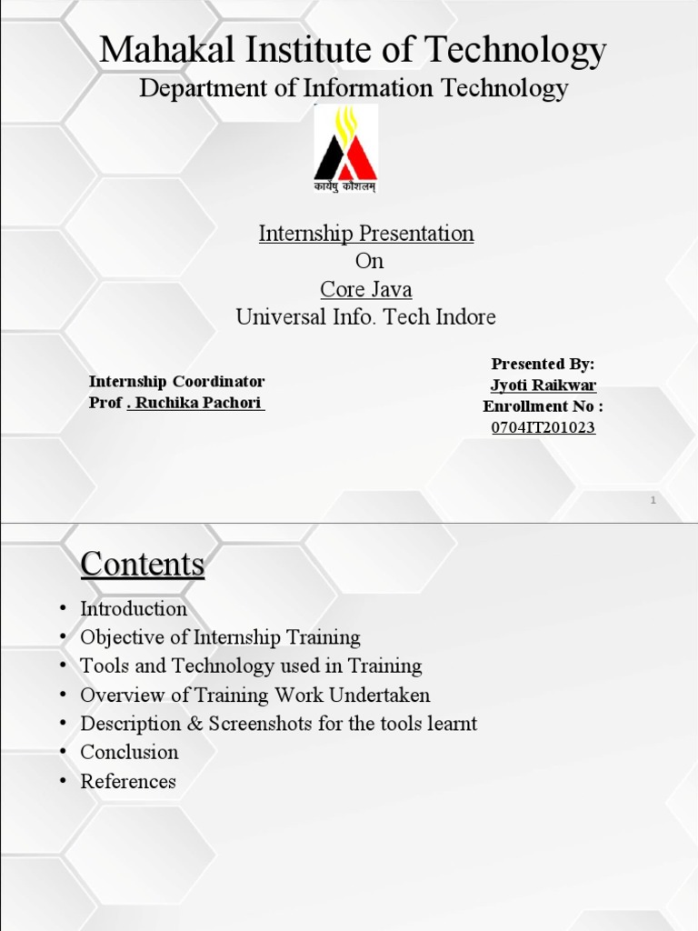 Core Java Internship | PDF | Experience | Computing