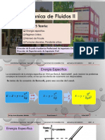 Mecánica de Fluidos II Energía Específica Régimen Crítico Número Froude