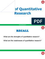 Kinds of Quantitative Research