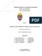 Formato de Informe de Orientación Vocacional