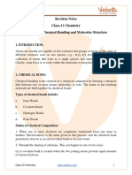 Class 11 Chemistry Revision Notes Chemical Bonding and Molecular Structure