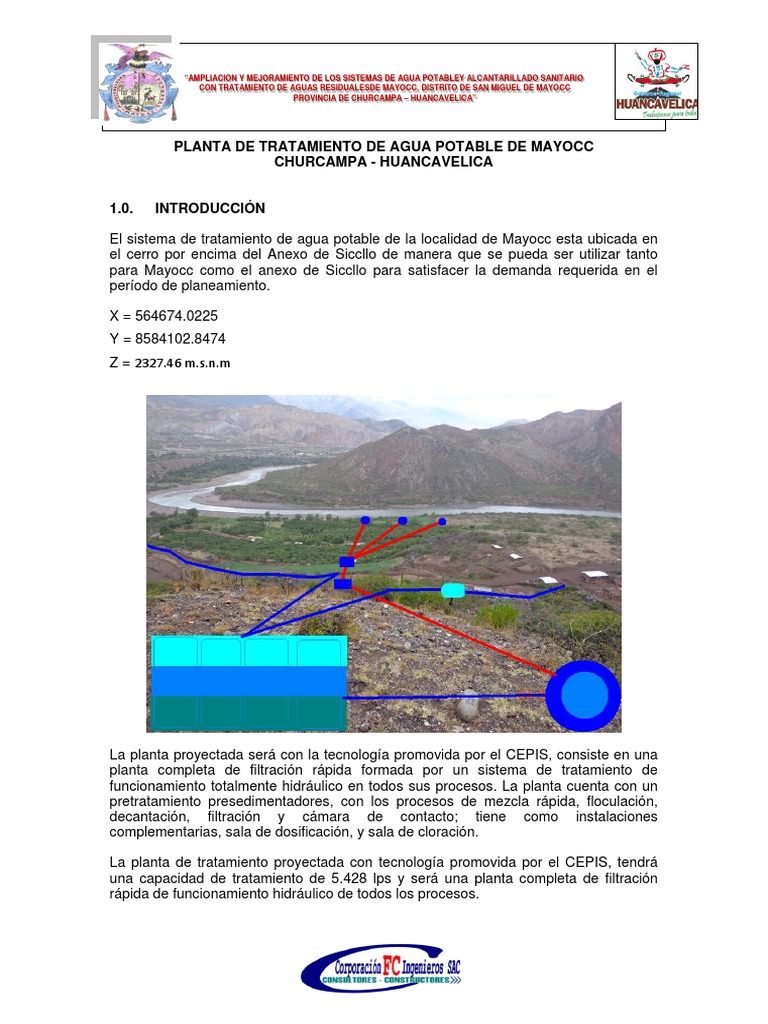 Planta de Tratamiento de Mayocc | PDF | Agua | Agua subterránea