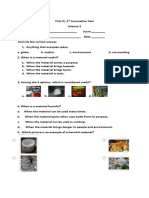 2nd Summative Test Science 1st Q