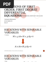 Solutions of First Order, First Degree Differential Equations