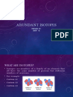 Abundant Isotopes in Chemistry