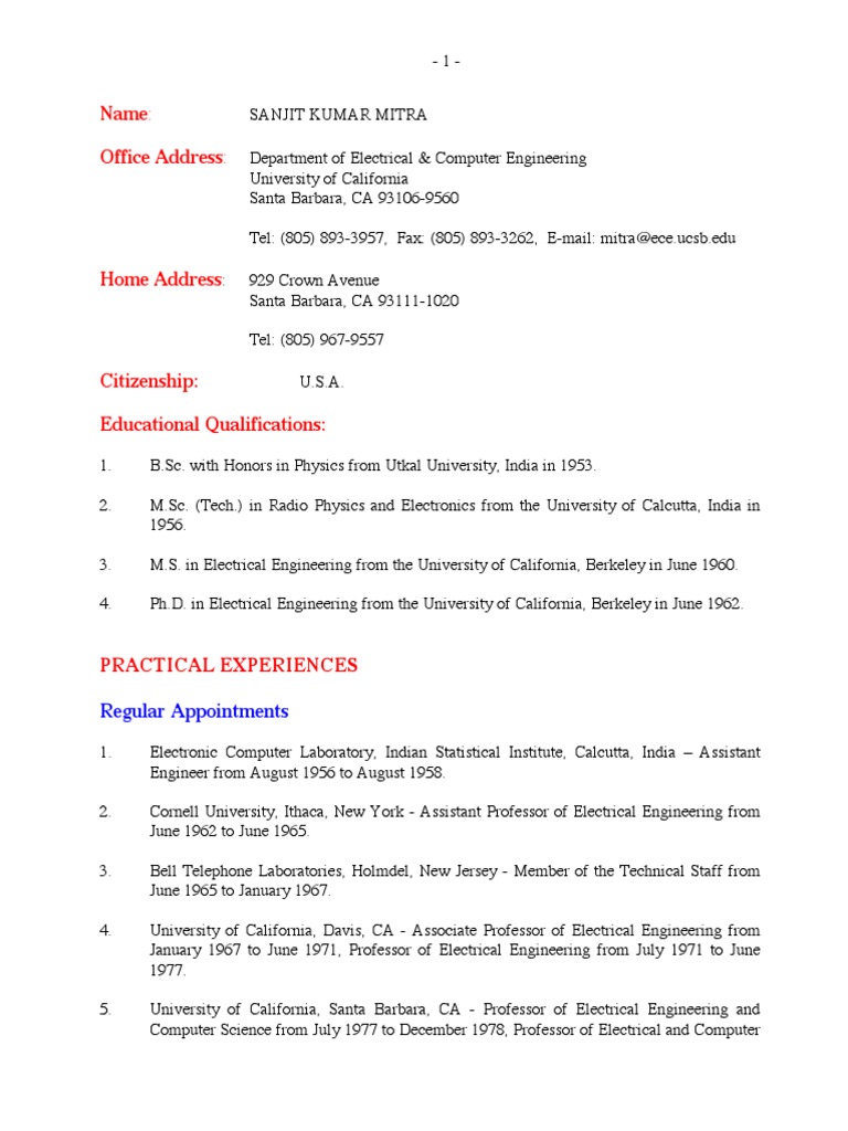 Mitra Personal Information PDF Signal Processing Digital Signal