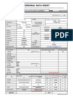 CS Form No. 212 Personal Data Sheet Revised