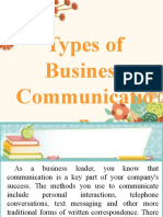 TYpes of Business Communications
