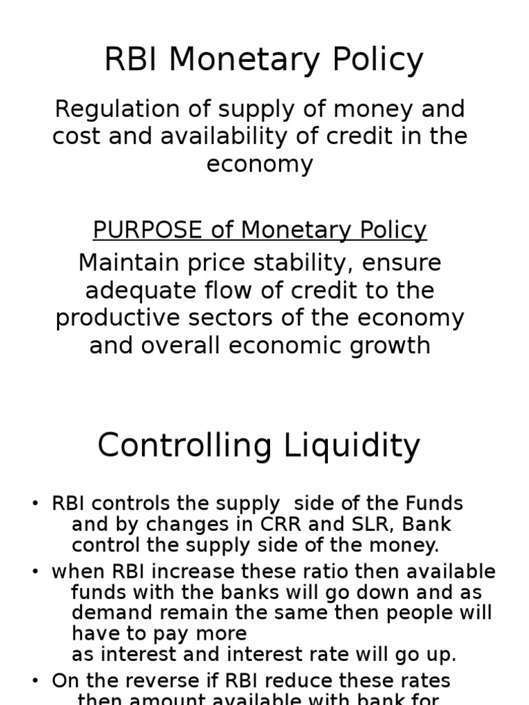 RBI Monetary Policy Insights | PDF