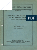 High Quality Recording and Reproducing of Music and Speech (1926) - Bell and Howell - maxfield_harrison