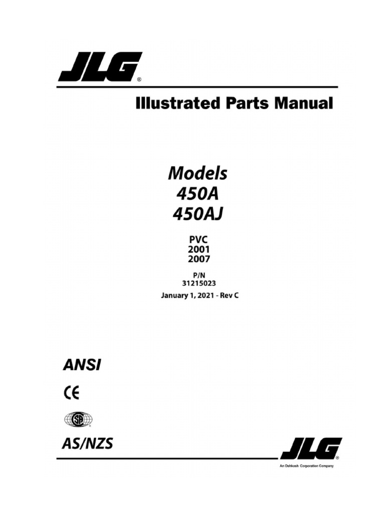 C 450A, 450AJ JLG Parts English PDF Crane (Machine) Land Vehicles