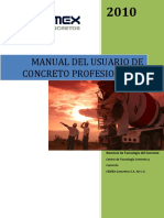 Manual Del Usuario de Concreto Profesion