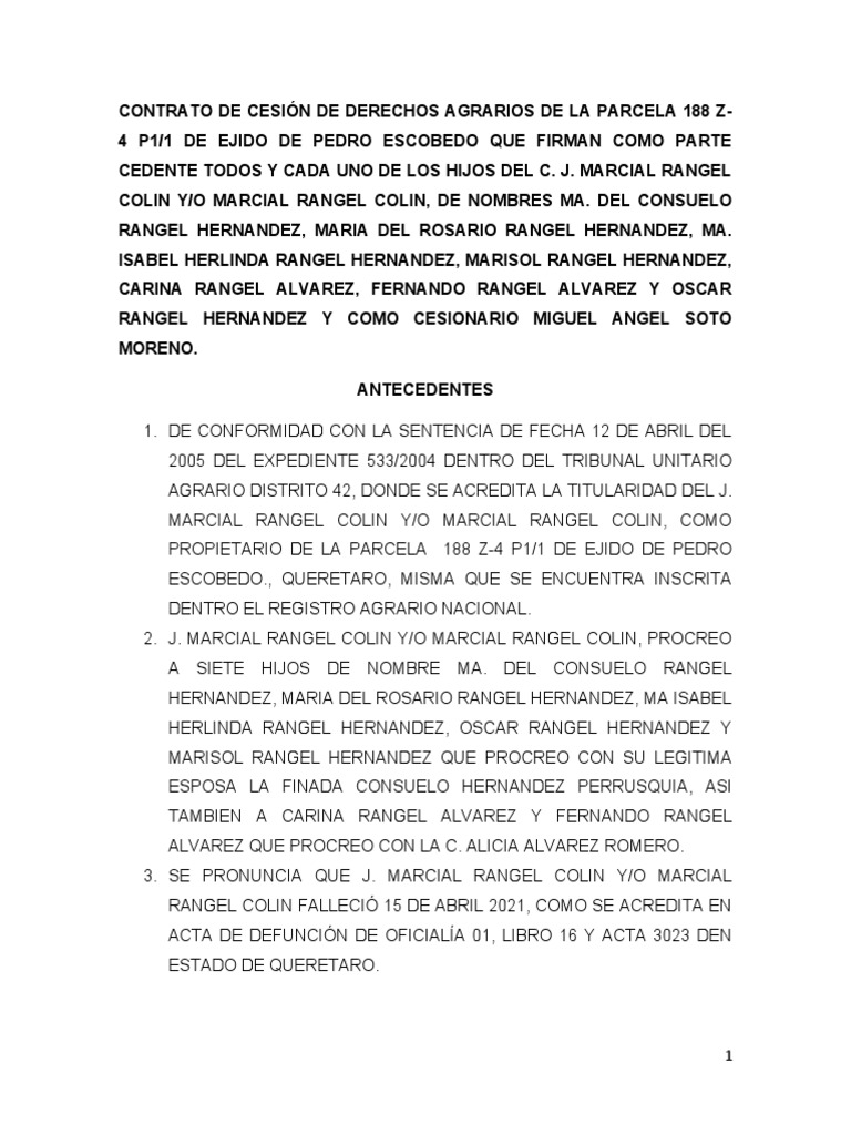 Contrato Oscar y Miguel | PDF | Gobierno