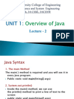 JAVA Unit 1-Lecture2