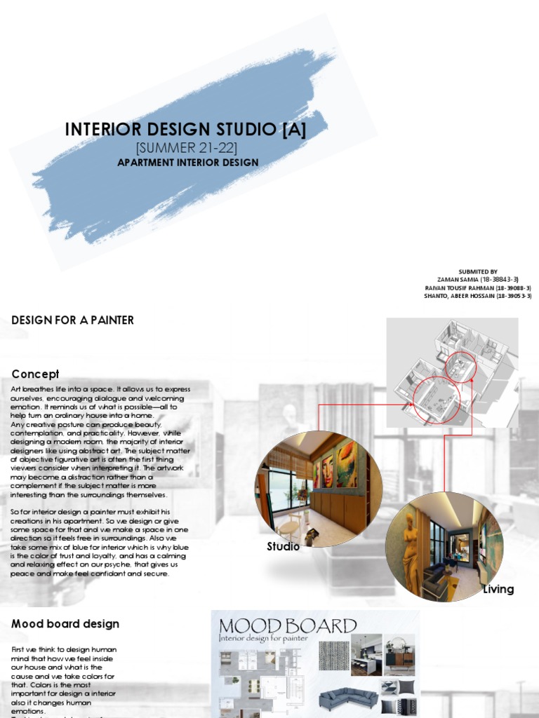 Interior Design for a Painter's Studio | PDF | Bedroom | The Arts