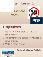 Parts of A News Report