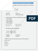 Organometallic Offline Test Series