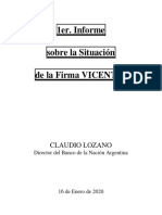 1er. Informe Sobre La Situacion de La Firma Vicentin