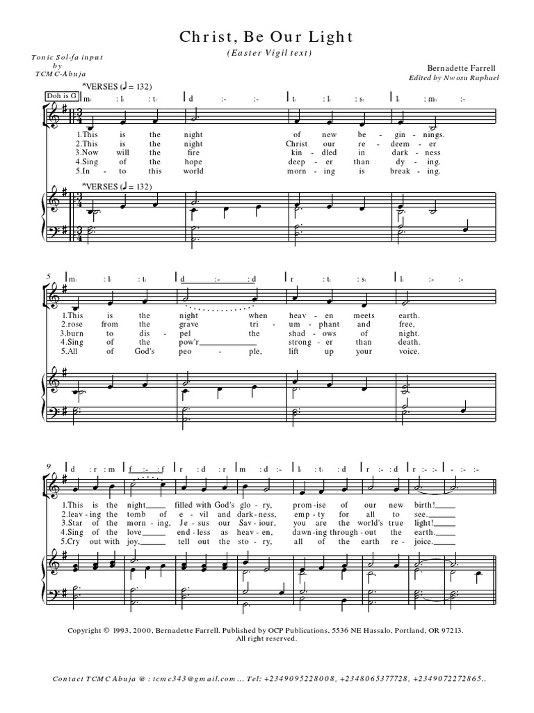 Christ be our light bernadette farrell pdf