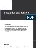 Population and Sample Size