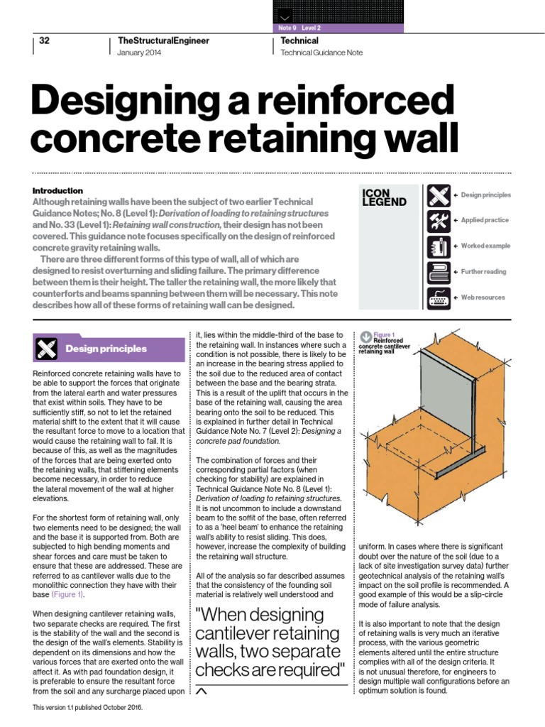 Designing Concrete Retaining Walls | PDF | Geotechnical Engineering ...
