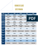 Horario escolar semanal con asignaturas