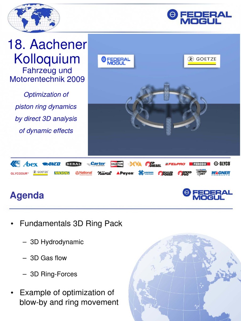 Detailed 3D Ring Pack Analysis by Federal Mogul PDF Piston