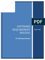 Software Requirement Specific For Login