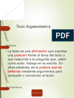 Tesis Argumentativa