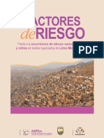 Factores de Riesgo Frente A La Ocurrencia de Abuso Sexual A Niñas y Niños en Barrios Tugurizados de Lima Metropolitana