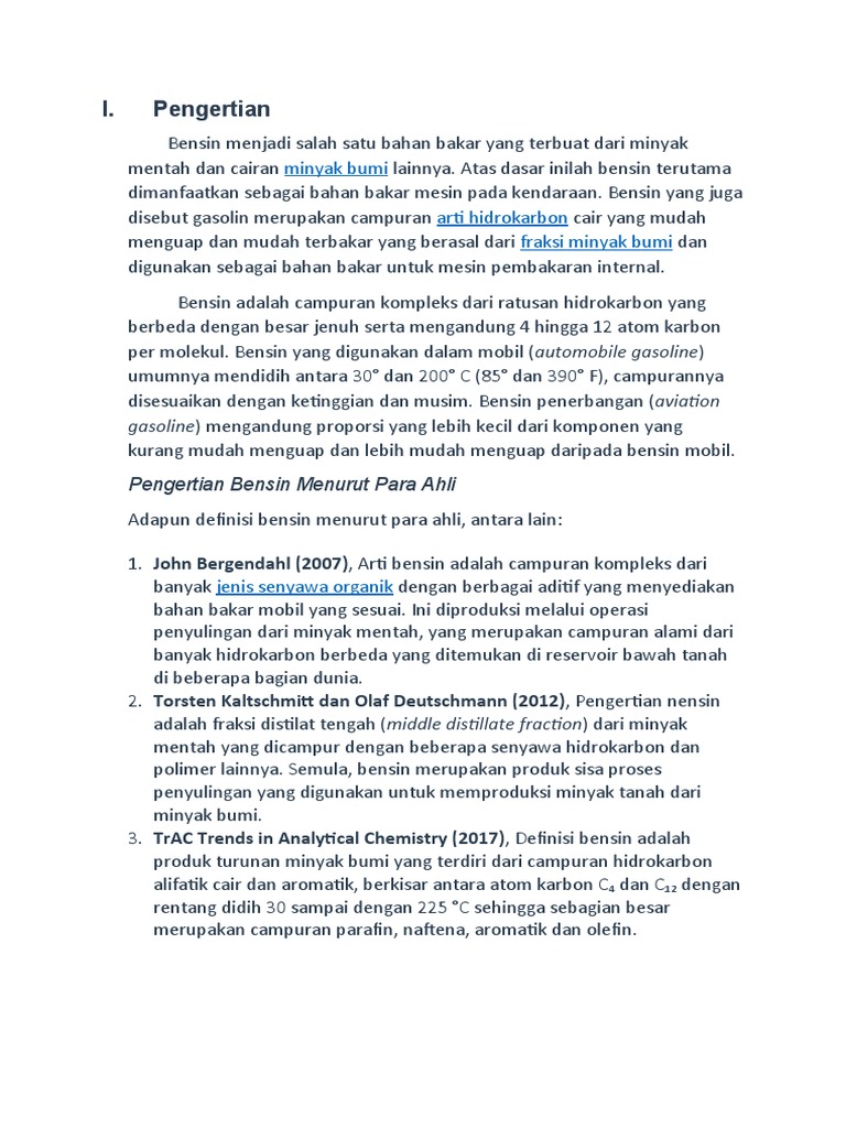 Jenis dan Mutu Bensin di Indonesia | PDF