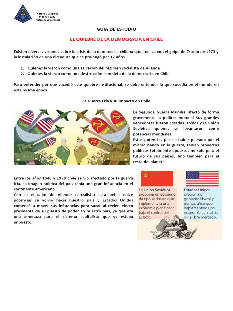 Quiebre de la Democracia en Chile 1973 | PDF | Chile | Gobierno
